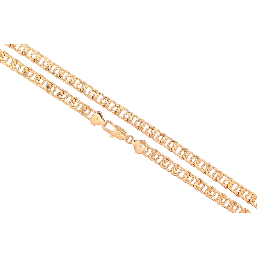 Ланцюжок Xuping колір Позолота 18K "Плетіння Вузол" довжина 55см х 7мм фото №1 Ланцюжок Xuping колір Позолота 18K "Плетіння Вузол" довжина 55см х 7мм фото №1