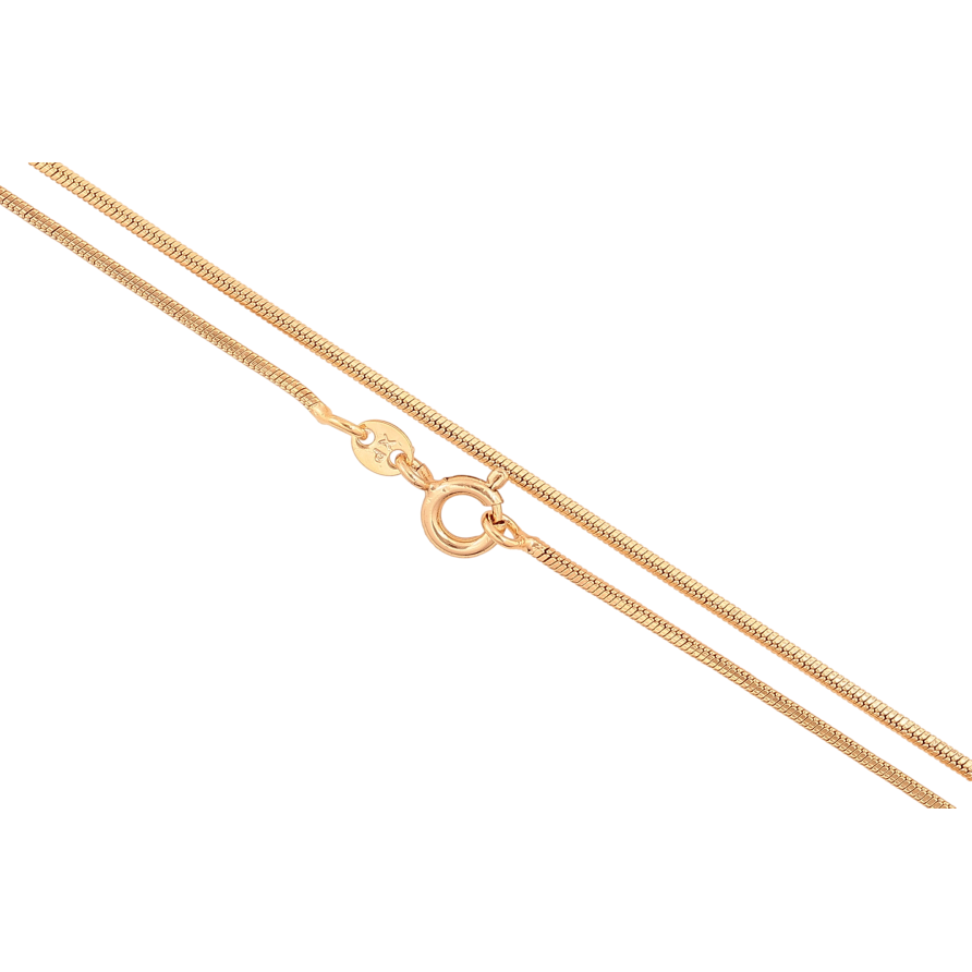 Цепочка Xuping цвет Позолота 18K "Плетение Ювелирный шнур 4-х гранный" длинна 50см х 1мм фото №1