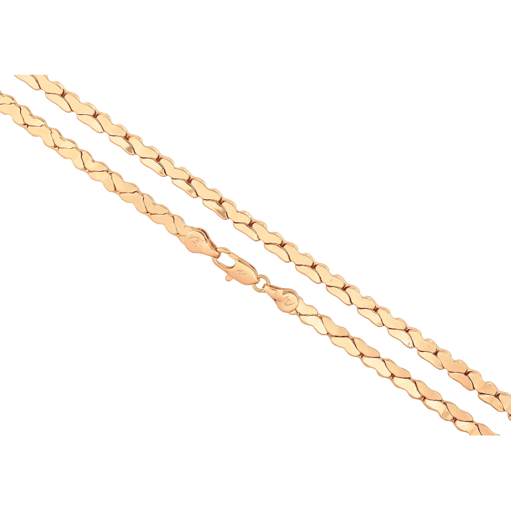 Ланцюжок Xuping колір Позолота 18K "Плетіння Фантазійне" довжина 50см х 4мм фото №16 Ланцюжок Xuping колір Позолота 18K "Плетіння Фантазійне" довжина 50см х 4мм фото №16