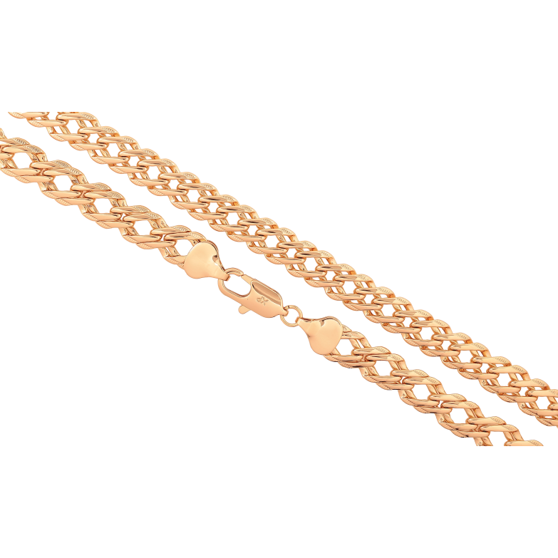 Цепочка Xuping цвет Позолота 18K "Плетение Двойной Ромб" длинна 60см х 10мм фото №7