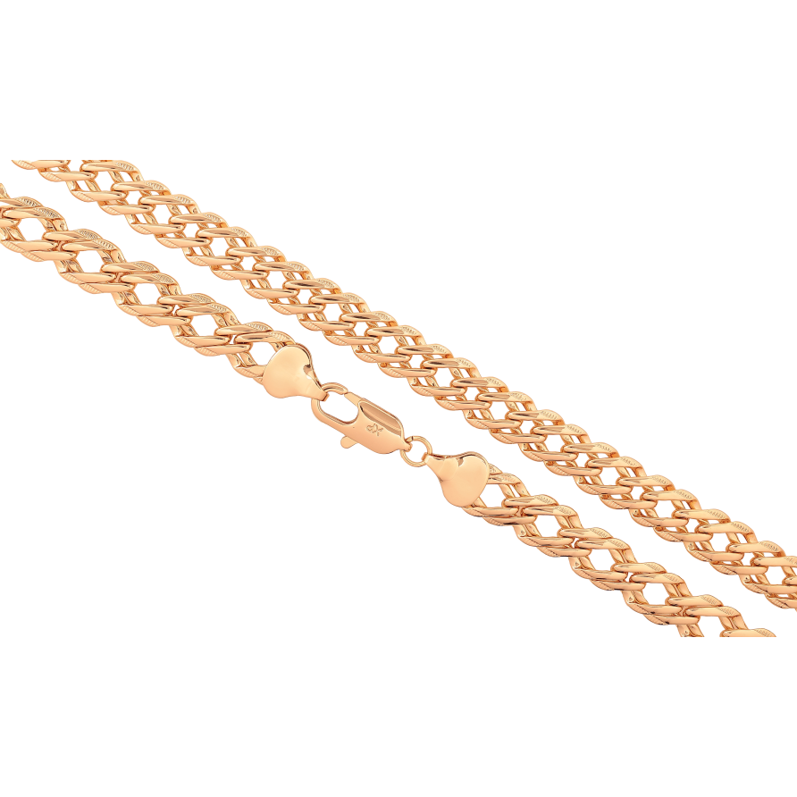 Цепочка Xuping цвет Позолота 18K "Плетение Двойной Ромб" длинна 60см х 10мм фото №1