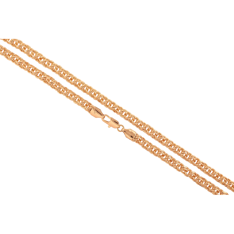 Ланцюжок Xuping колір Позолота 18K "Плетіння Бісмарк" довжина 50см х 6мм фото №1