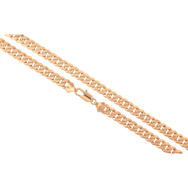 Ланцюжок Xuping колір Позолота 18K "Плетіння Панцирне з візерунком" довжина 51см х 8мм фото №1