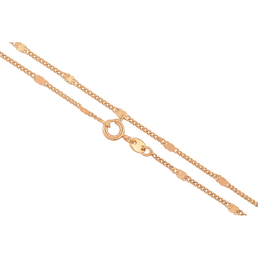 Цепочка Xuping цвет Позолота 18K "Плетение Панцирное с прокаткой" длинна 45см х 1.5-2мм фото №1