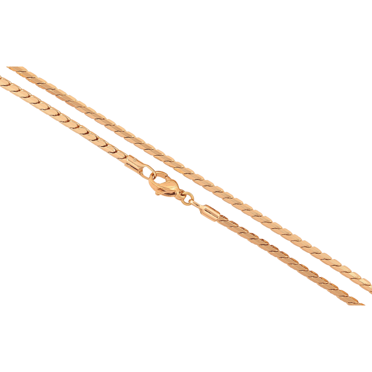 Цепочка Xuping цвет Позолота 18K "Плетение Серпантин" длинна 45см х 2мм фото №16