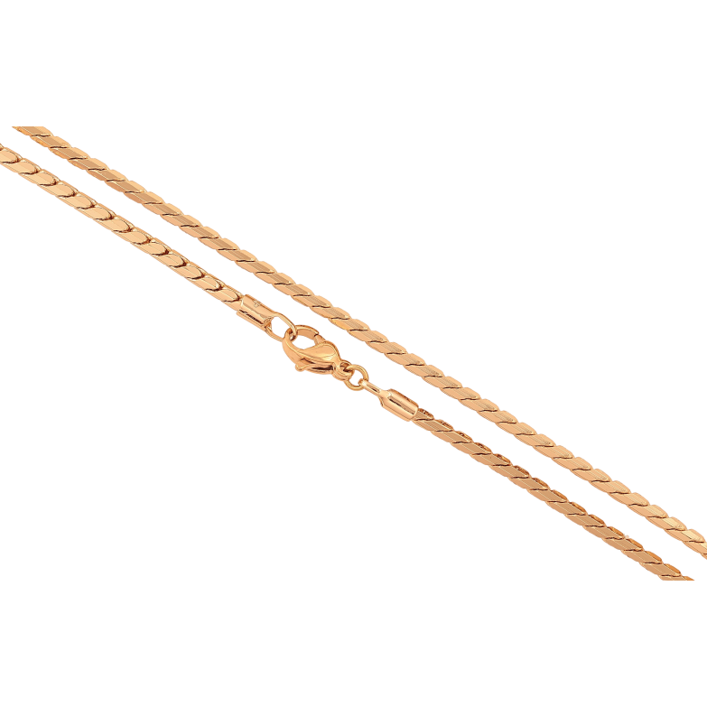Цепочка Xuping цвет Позолота 18K "Плетение Серпантин" длинна 45см х 2мм фото №1
