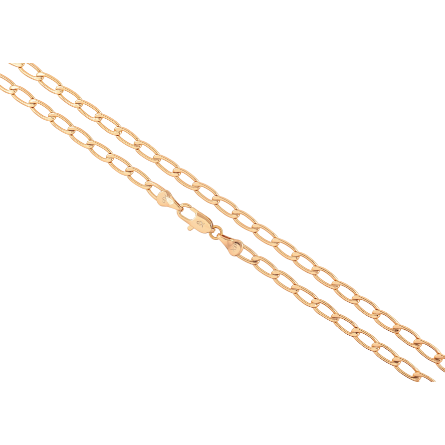 Ланцюжок Xuping колір Позолота 18K "Плетіння Панцирне" довжина 60см х 4мм фото №1 Ланцюжок Xuping колір Позолота 18K "Плетіння Панцирне" довжина 60см х 4мм фото №1