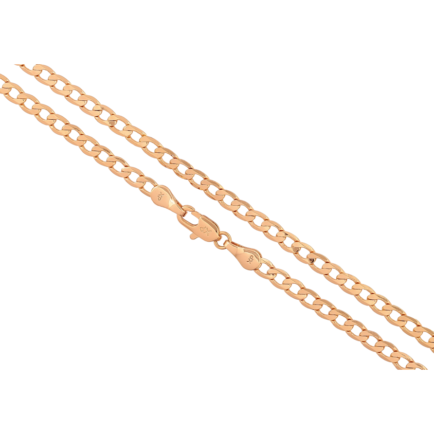 Ланцюжок Xuping колір Позолота 18K "Плетіння Панцирне" довжина 49см х 4мм фото №1