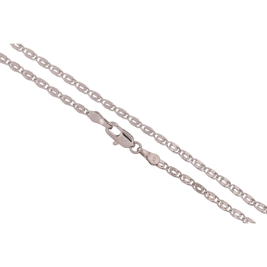 Ланцюжок Xuping колір Родій "Плетіння Пташине око" довжина 45см х 2.5мм фото №1