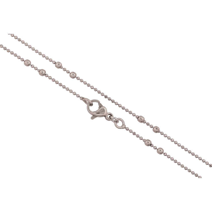 Ланцюжок Xuping колір Родій "Плетіння Перлина з намистинами" довжина 45см х 1-2мм фото №14 Ланцюжок Xuping колір Родій "Плетіння Перлина з намистинами" довжина 45см х 1-2мм фото №14