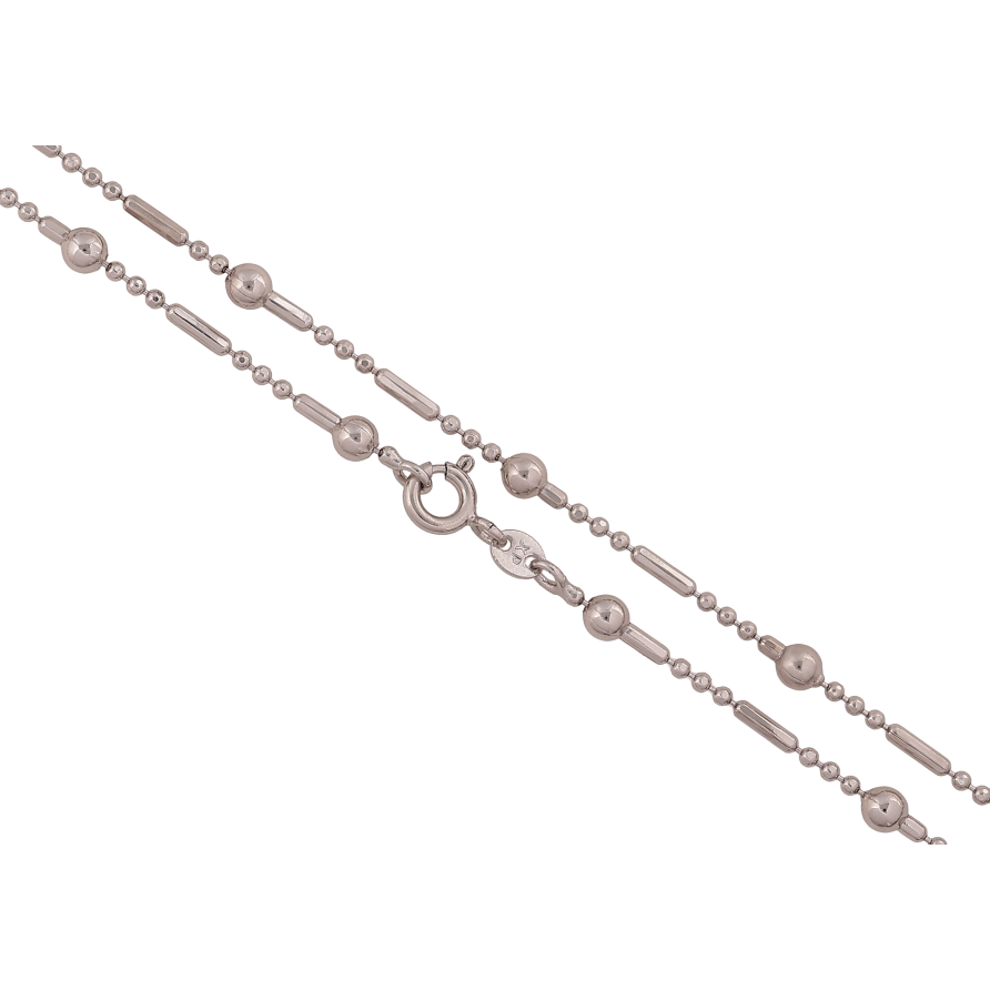 Ланцюжок Xuping колір Родій "Плетіння Перлина з намистинами" довжина 45см х 1.5-3мм фото №1 Ланцюжок Xuping колір Родій "Плетіння Перлина з намистинами" довжина 45см х 1.5-3мм фото №1