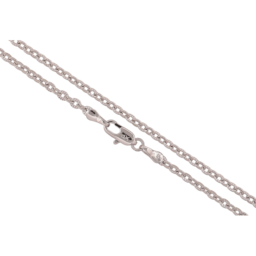 Ланцюжок Xuping колір Родій "Плетіння Якірне з візерунком" довжина 46см х 2.5мм фото №1