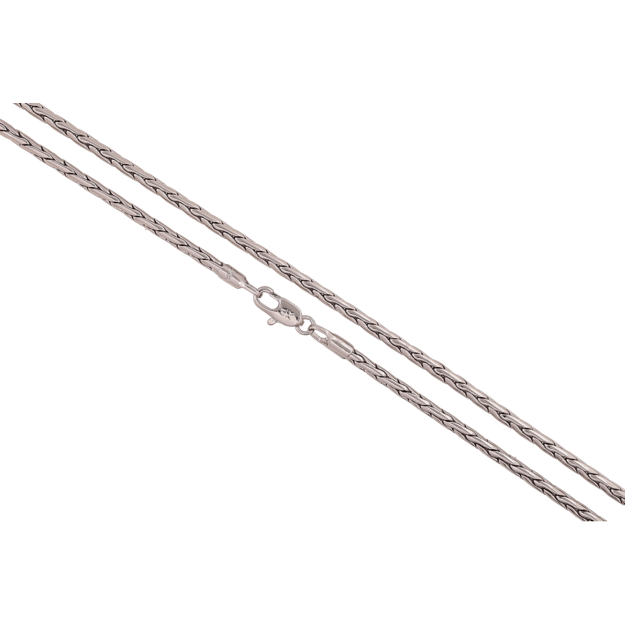 Ланцюжок Xuping колір Родій "Плетіння Колосок" довжина 50см х 2мм фото №1 Ланцюжок Xuping колір Родій "Плетіння Колосок" довжина 50см х 2мм фото №1