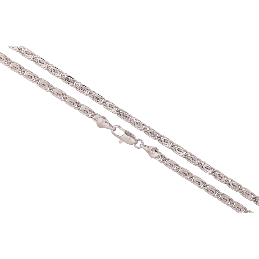 Цепочка Xuping цвет Родий "Плетение Улитка" длина 45см х 4мм фото №1