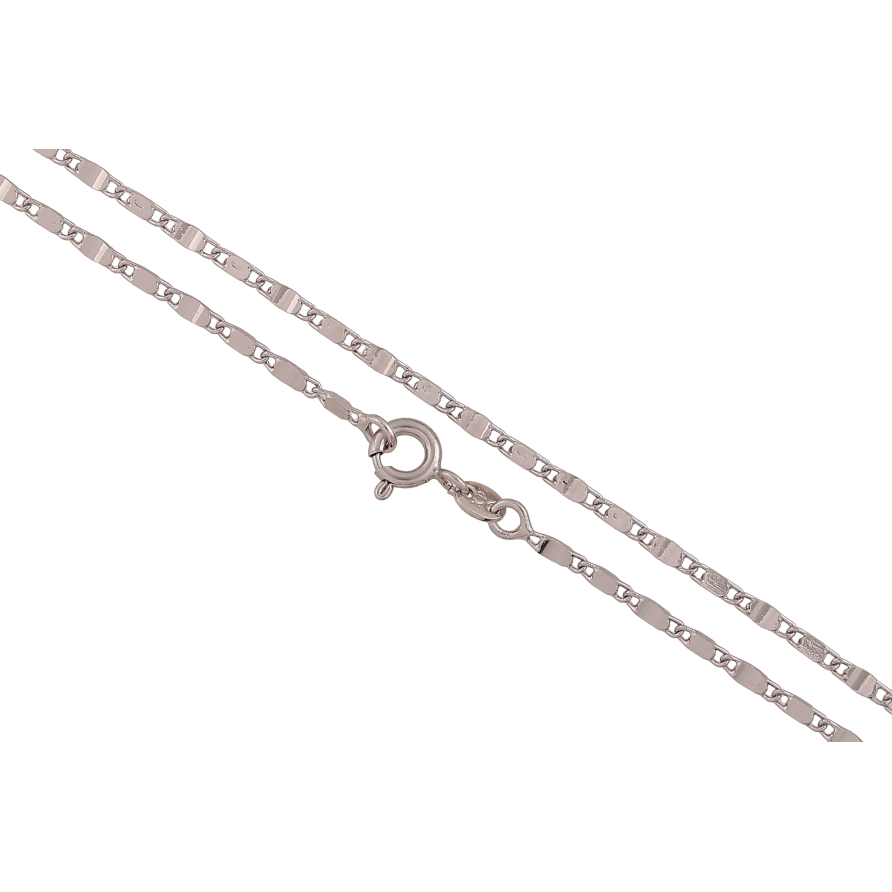Ланцюжок Xuping колір Родій "Плетіння Морський ланцюг" довжина 45см х 2мм фото №1