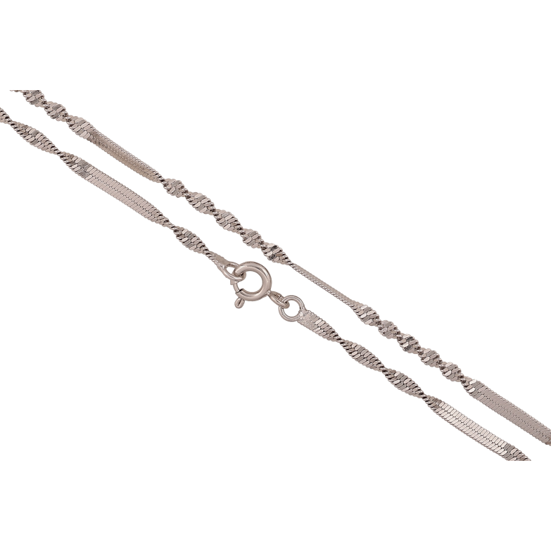 Ланцюжок Xuping колір Родій "Плетіння комбіноване" довжина 45см х 2мм фото №12