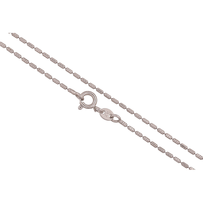 Ланцюжок Xuping колір Родій "Плетіння Перлина декоративна" довжина 44см х 1мм фото №1