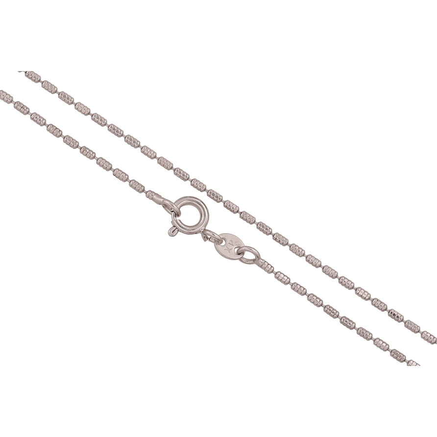 Ланцюжок Xuping колір Родій "Плетіння Перлина декоративна" довжина 44см х 1мм фото №1