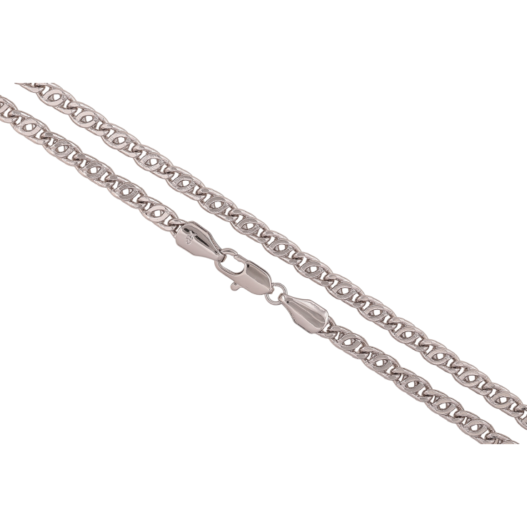 Ланцюжок Xuping колір Родій "Плетіння Пташине Око" довжина 45см х 4мм фото №6 Ланцюжок Xuping колір Родій "Плетіння Пташине Око" довжина 45см х 4мм фото №6