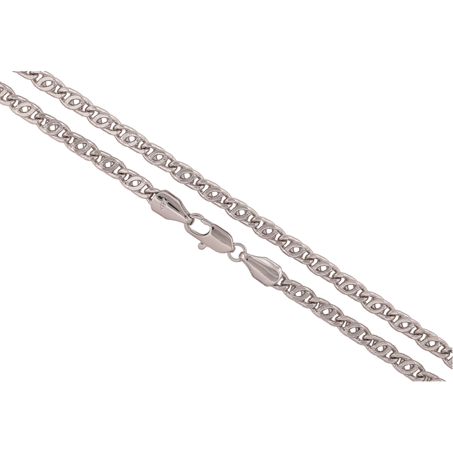 Ланцюжок Xuping колір Родій "Плетіння Пташине Око" довжина 45см х 4мм фото №1 Ланцюжок Xuping колір Родій "Плетіння Пташине Око" довжина 45см х 4мм фото №1