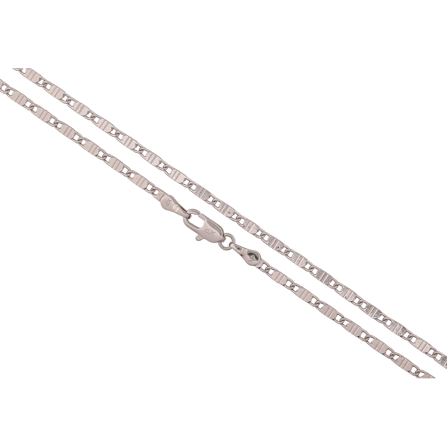 Ланцюжок Xuping колір Родій "Плетіння Морський ланцюг" довжина 50см х 2мм фото №1