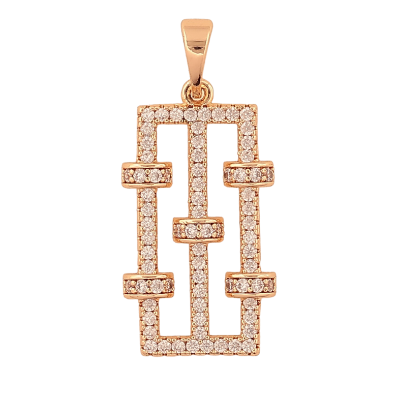 Кулон Xuping M&L колір 18K "Візерунок з інкрустацією кристалами" для ланцюжка до 5мм фото №1 Кулон Xuping M&L колір 18K "Візерунок з інкрустацією кристалами" для ланцюжка до 5мм фото №1