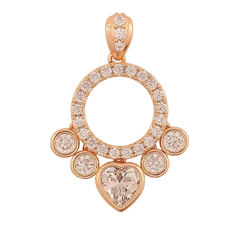 Кулон Xuping M&L колір 18K "Візерунок з кристалами" для ланцюжка до 4мм фото №1