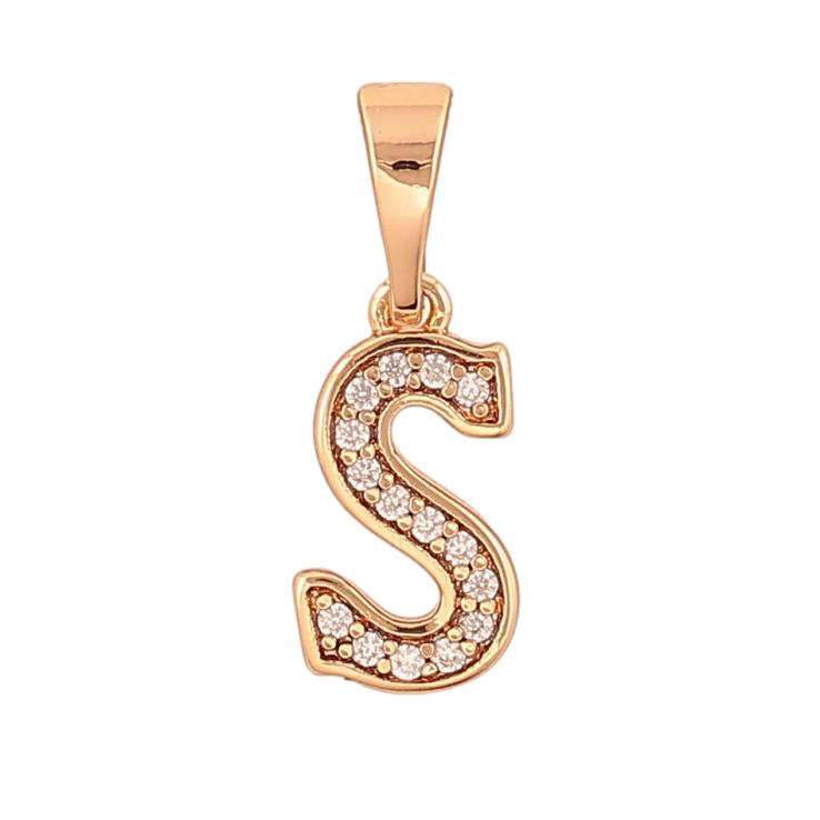 Кулон Xuping колір Позолота 18K "Літера S" для ланцюжка до 5мм фото №6