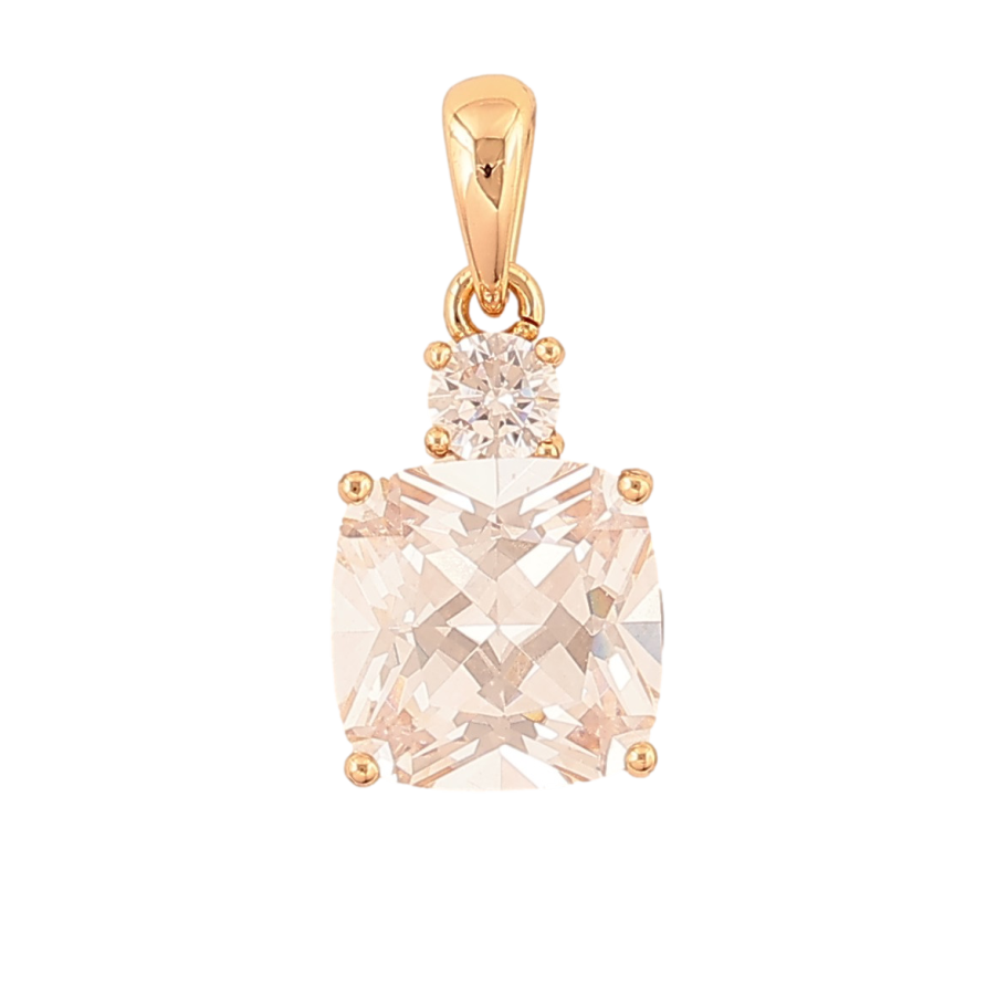 Кулон Xuping колір Позолота 18K "Два кристали" для ланцюжка до 4мм фото №1 Кулон Xuping колір Позолота 18K "Два кристали" для ланцюжка до 4мм фото №1