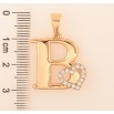 Кулон Xuping колір Позолота 18K "Літера B з серцем" для ланцюжка до 7мм фото №2 Кулон Xuping колір Позолота 18K "Літера B з серцем" для ланцюжка до 7мм фото №2