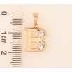 Кулон Xuping колір Позолота 18K "Літера B" для ланцюжка до 5мм фото №2 Кулон Xuping колір Позолота 18K "Літера B" для ланцюжка до 5мм фото №2