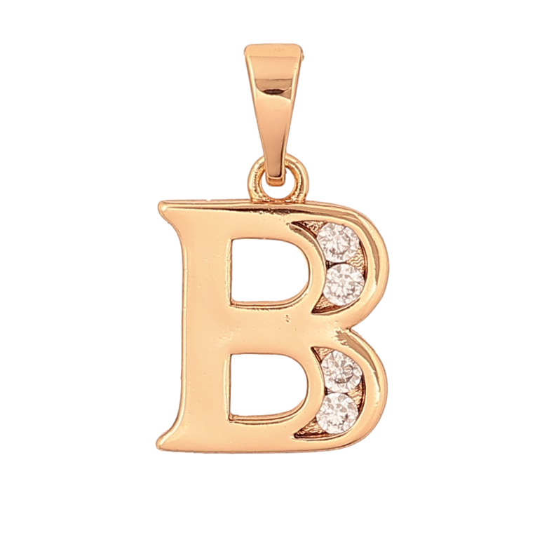 Кулон Xuping цвет Позолота 18K "Буква B" для цепочки до 5мм фото №1