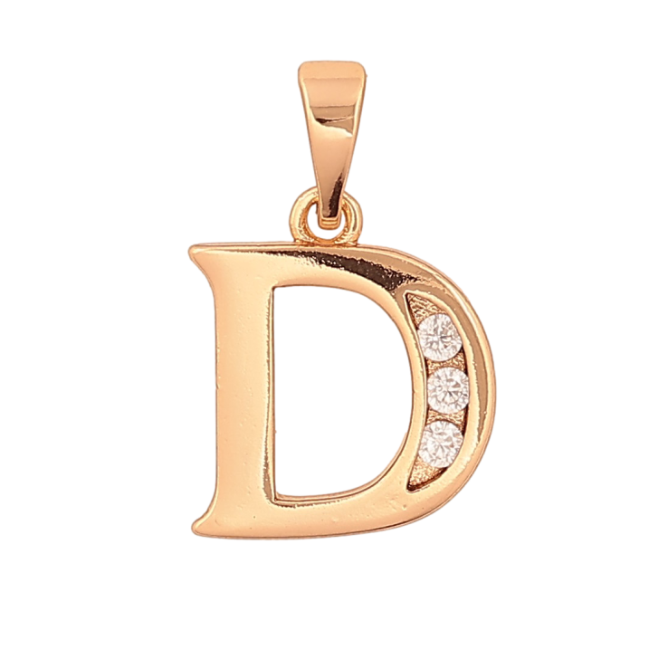 Кулон Xuping колір Позолота 18K "Літера D" для ланцюжка до 5мм фото №20