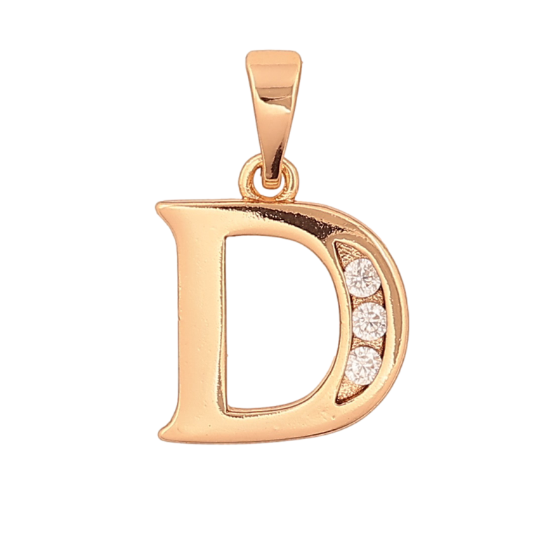 Кулон Xuping цвет Позолота 18K "Буква D" для цепочки до 5мм фото №1 Кулон Xuping цвет Позолота 18K "Буква D" для цепочки до 5мм фото №1