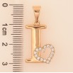 Кулон Xuping колір Позолота 18K "Літера I з серцем" для ланцюжка до 7мм фото №2