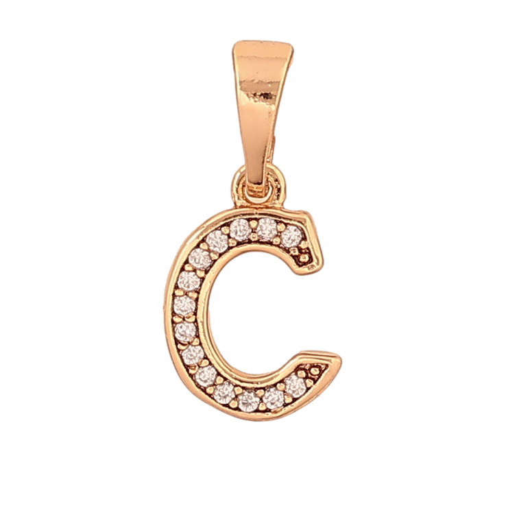 Кулон Xuping колір Позолота 18K "Літера С" для ланцюжка до 5мм фото №8