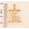 Кулон Xuping колір Позолота 18K "Літера K з серцем" для ланцюжка до 7мм фото №2