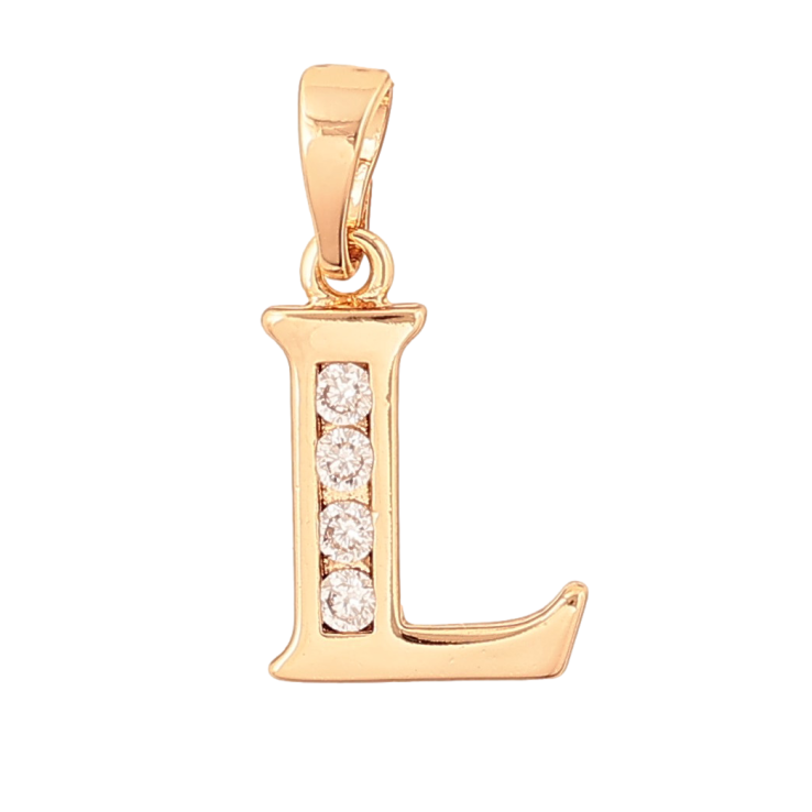 Кулон Xuping колір Позолота 18K "Літера L" для ланцюжка до 5мм фото №14