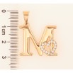 Кулон Xuping колір Позолота 18K "Літера M з серцем" для ланцюжка до 7мм фото №2