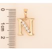 Кулон Xuping колір Позолота 18K "Літера N" для ланцюжка до 5мм фото №2