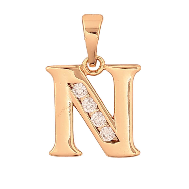 Кулон Xuping колір Позолота 18K "Літера N" для ланцюжка до 5мм фото №16