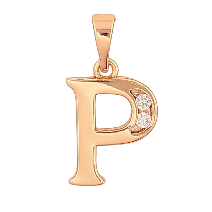 Кулон Xuping колір Позолота 18K "Літера P" для ланцюжка до 5мм фото №1