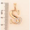 Кулон Xuping колір Позолота 18K "Літера S з серцем" для ланцюжка до 7мм фото №2