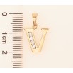 Кулон Xuping колір Позолота 18K "Літера V" для ланцюжка до 5мм фото №2 Кулон Xuping колір Позолота 18K "Літера V" для ланцюжка до 5мм фото №2