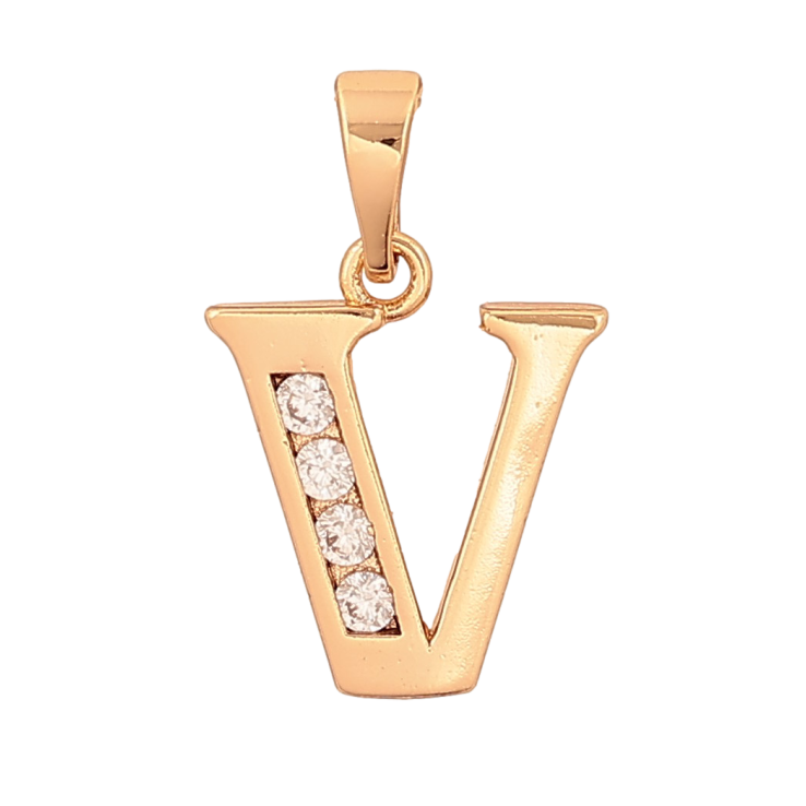 Кулон Xuping колір Позолота 18K "Літера V" для ланцюжка до 5мм фото №19