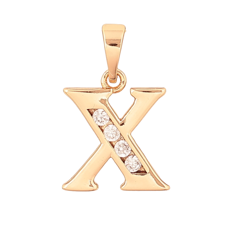 Кулон Xuping цвет Позолота 18K "Буква Х" для цепочки до 5 мм фото №1