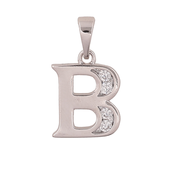Кулон Xuping колір Родій "Літера B" для ланцюжка до 5мм фото №21