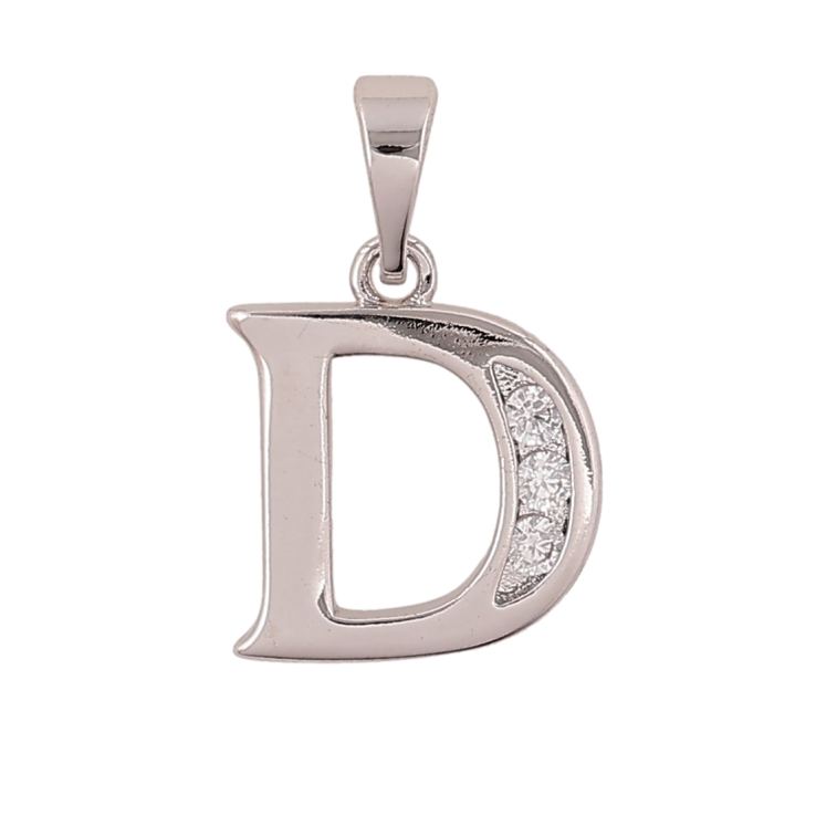 Кулон Xuping колір Родій "Літера D" для ланцюжка до 5мм фото №23