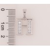 Кулон Xuping колір Родій "Літера H" для ланцюжка до 5мм фото №2