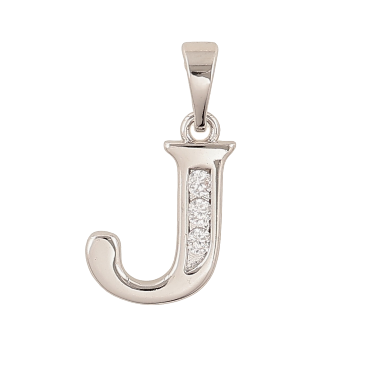 Кулон Xuping колір Родій "Літера J" для ланцюжка до 5мм фото №22